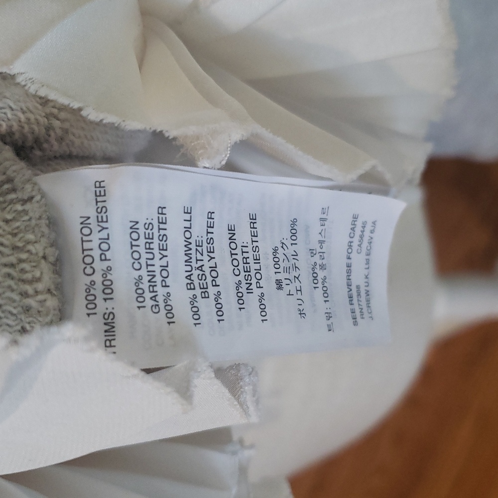 JCrew Ruffle Hem French Terry Sweatshirt - Picture 7 of 7